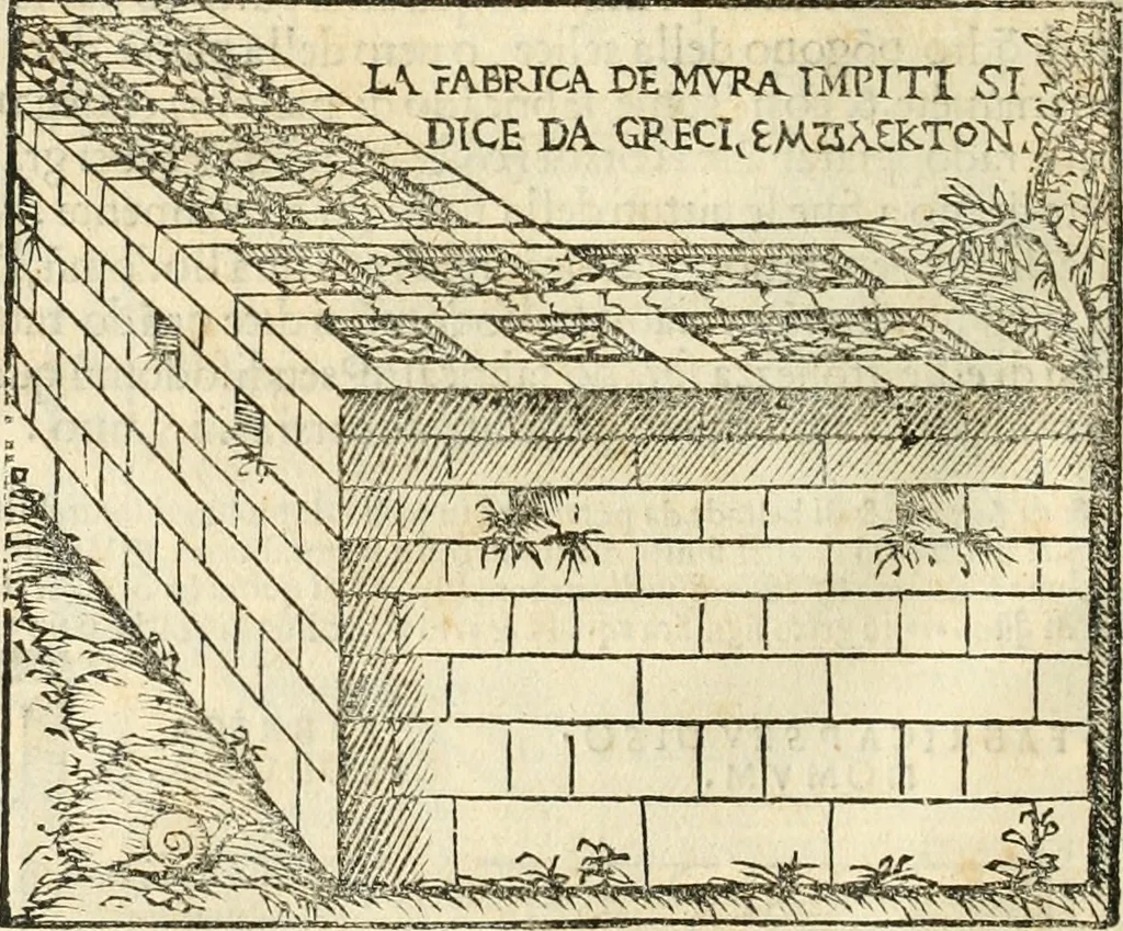 An illustration from Vetrvvio con il svo comento et figvre, 1536, leaf 123