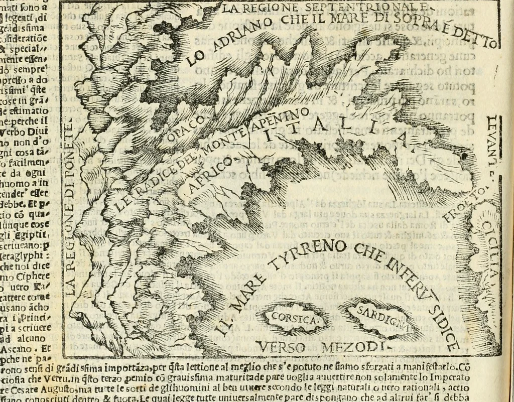 An illustration from Vetrvvio con il svo comento et figvre, 1536, leaf 141