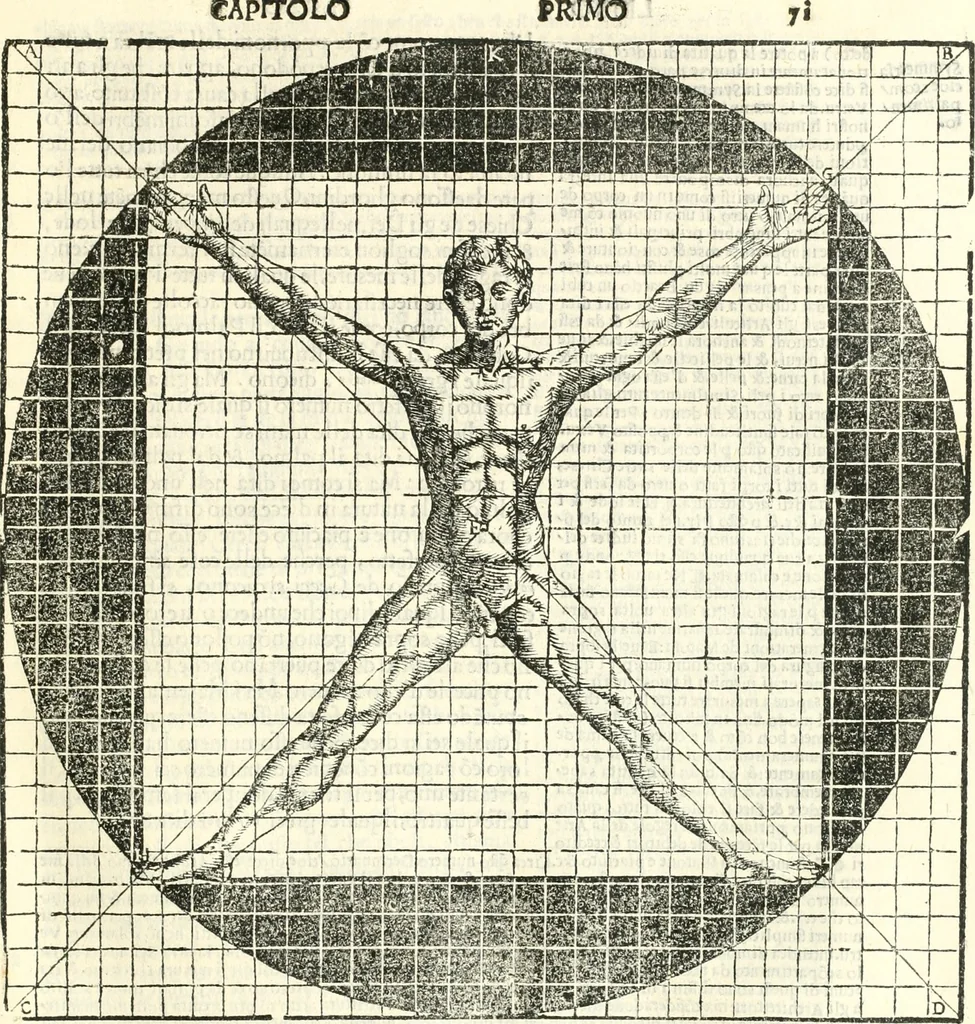 An illustration from Vetrvvio con il svo comento et figvre, 1536, leaf 150
