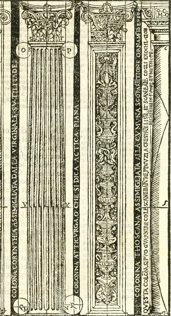 An illustration from Vetrvvio con il svo comento et figvre, 1536, leaf 186