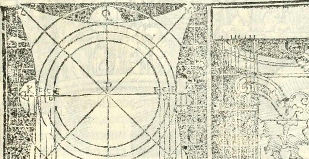 An illustration from Vetrvvio con il svo comento et figvre, 1536, leaf 188