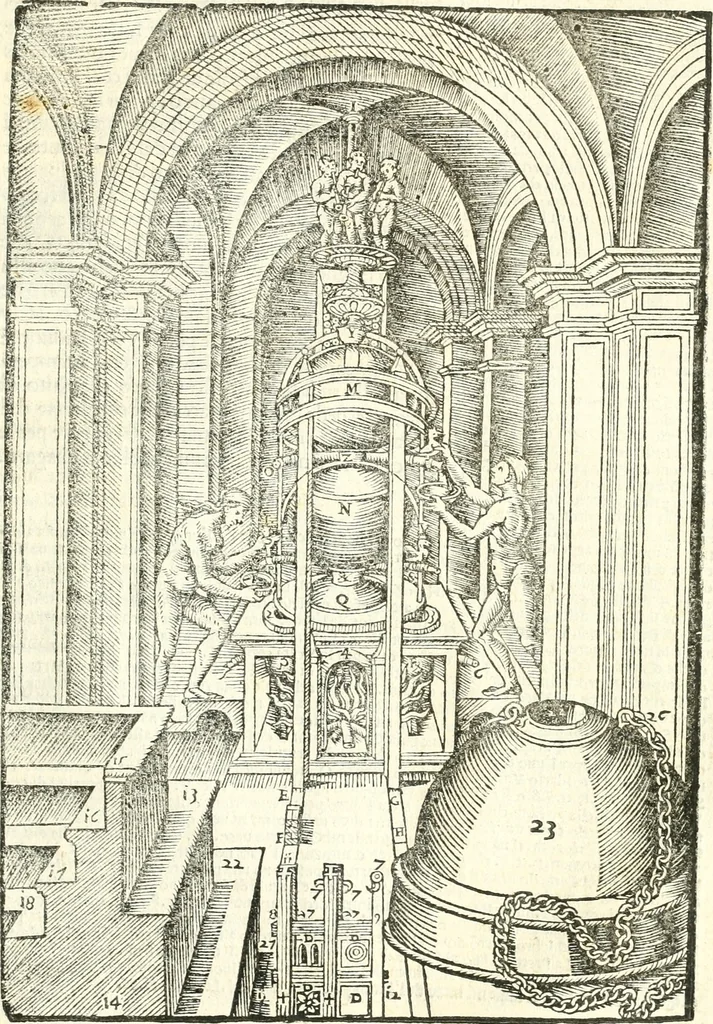 An illustration from Vetrvvio con il svo comento et figvre, 1536, leaf 260