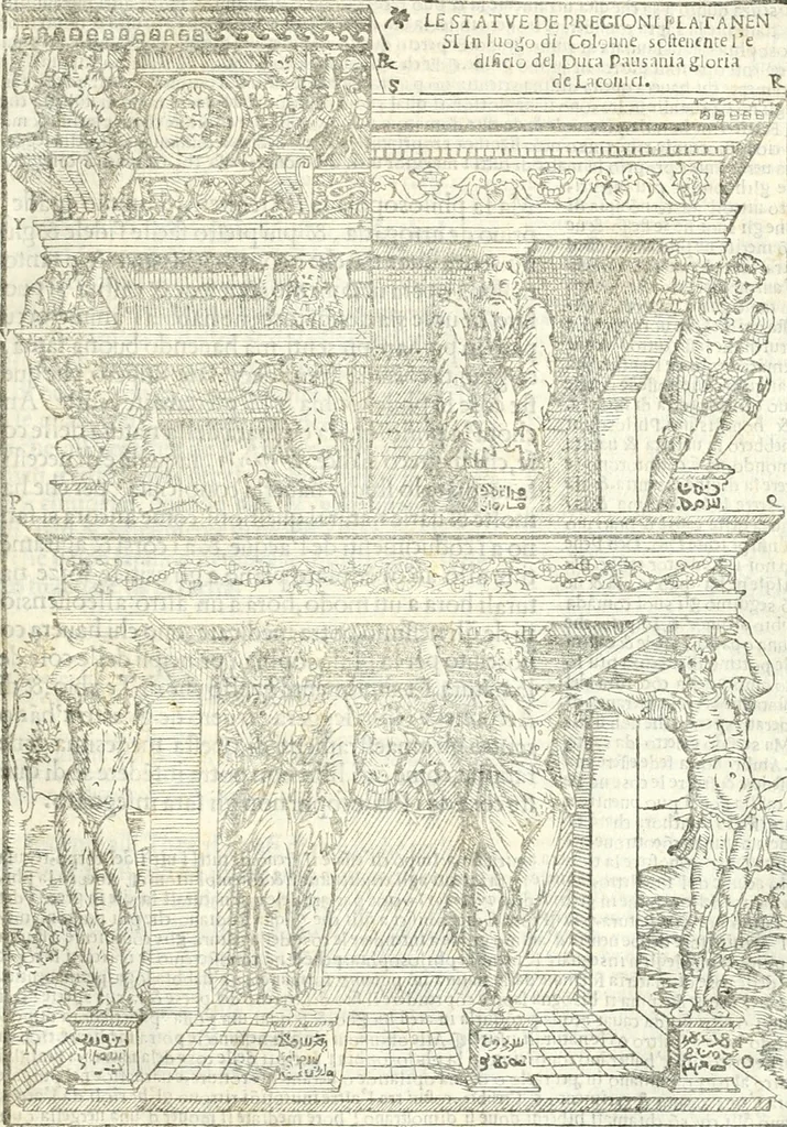 An illustration from Vetrvvio con il svo comento et figvre, 1536, leaf 28