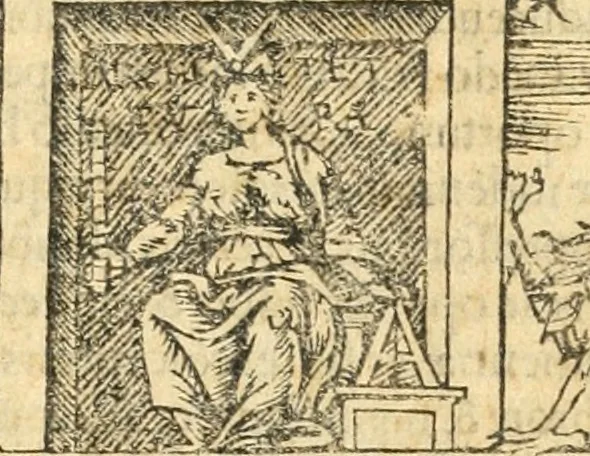 An illustration from Vetrvvio con il svo comento et figvre, 1536, leaf 4