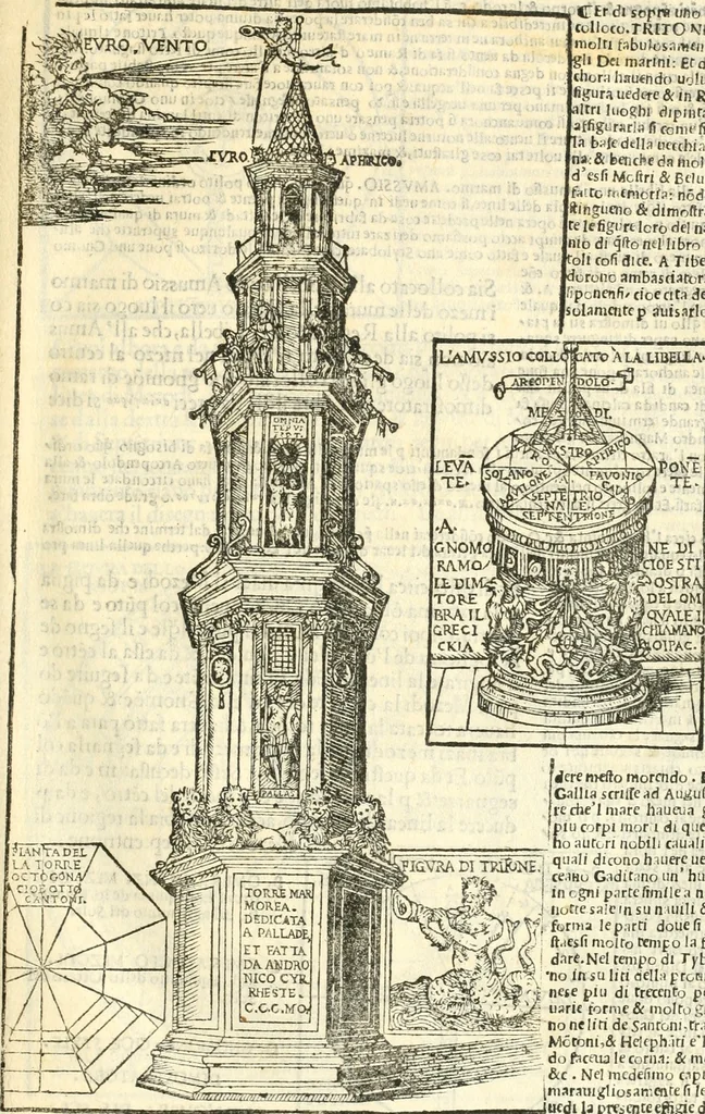 An illustration from Vetrvvio con il svo comento et figvre, 1536, leaf 76
