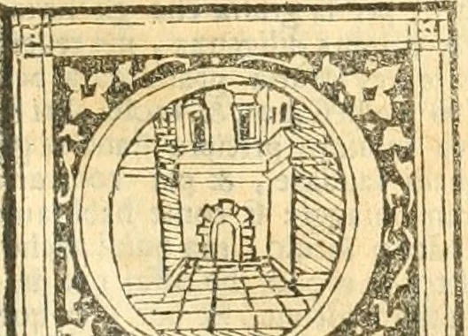 An illustration from Vetrvvio con il svo comento et figvre, 1536, leaf 8