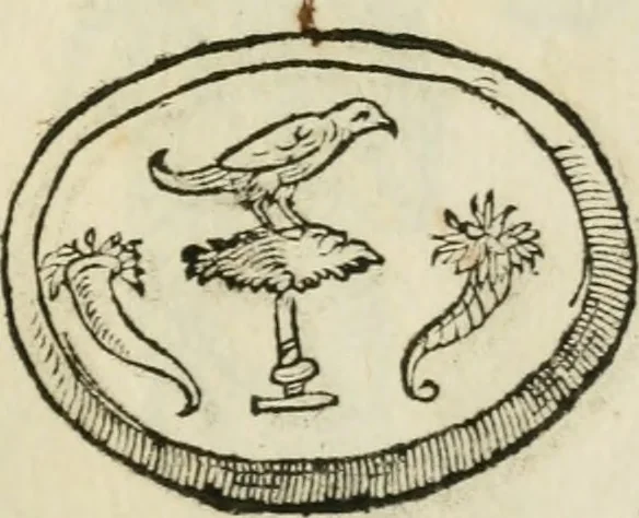 An illustration from Vetvstissimae tabvlae aeneae sacris aegyptiorum simulachris coelatae accurata explicatio : in qua antiquissimarum superstitionum origines, progressiones, ritus ad barbaram, graecam, romanamque historiam illustrandam enarrantur, & multa scriptorum veterum loca qua explanantur, qua emendantur, 1605, leaf 110