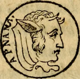An illustration from Vetvstissimae tabvlae aeneae sacris Aegyptiorum simulachris coelatae accurata explicatio, in qua antiquissimarum superstitionum origines, progressiones, ritus ad barbaram, graecam, romanamque historiam illustrandam enarrantur, & multa scriptorum veterum loca qua explanantur, qua emendantur:, 1605, leaf 45