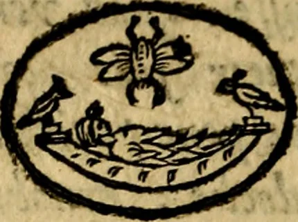 An illustration from Vetvstissimae tabvlae aeneae sacris Aegyptiorum simulachris coelatae accurata explicatio, in qua antiquissimarum superstitionum origines, progressiones, ritus ad barbaram, graecam, romanamque historiam illustrandam enarrantur, & multa scriptorum veterum loca qua explanantur, qua emendantur:, 1605, leaf 67