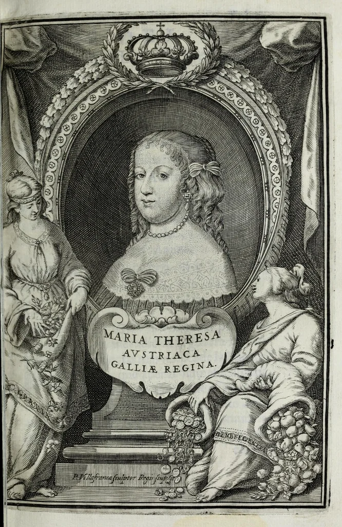 An illustration from Viage del rey nuestro señor don Felipe Quarto el Grande, a la frontera de Francia : funciones reales, del desposorio, y entregas de la serenissima señora infante de España doña Maria Teresa de Austria : vistas de Sus Magestades catolica y christianissima, señora reyna christianissima madre, y señor duque de Anjou : solemne iuramento de la paz, y sucessos de ida, y buelta de la jornada, en relacion diaria, 1667, leaf 41