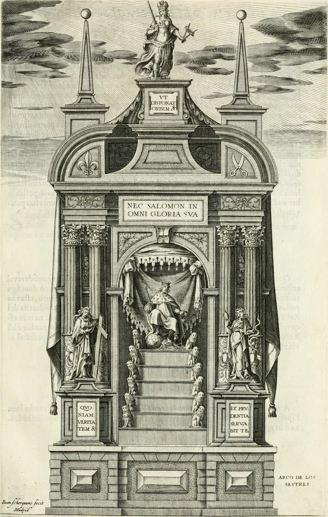 An illustration from Viagem da Catholica Real Magestade del Rey D. Filipe II N.S. ao Reyno de Portvgal e rellaçao do solene recebimento que nelle se lhe fez S. Magestade a mandou, 1621, leaf 116