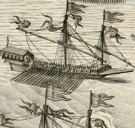 An illustration from Viagem da Catholica Real Magestade del Rey D. Filipe II N.S. ao Reyno de Portvgal e rellaçao do solene recebimento que nelle se lhe fez S. Magestade a mandou, 1621, leaf 39