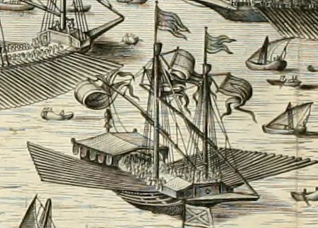 An illustration from Viagem da Catholica Real Magestade del Rey D. Filipe II N.S. ao Reyno de Portvgal e rellaçao do solene recebimento que nelle se lhe fez S. Magestade a mandou, 1621, leaf 39