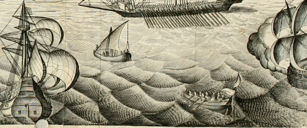 An illustration from Viagem da Catholica Real Magestade del Rey D. Filipe II N.S. ao Reyno de Portvgal e rellaçao do solene recebimento que nelle se lhe fez S. Magestade a mandou, 1621, leaf 39