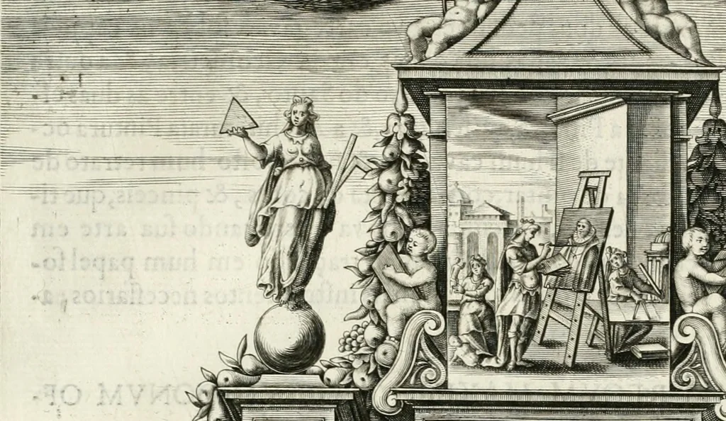 An illustration from Viagem da Catholica Real Magestade del Rey D. Filipe II N.S. ao Reyno de Portvgal e rellaçao do solene recebimento que nelle se lhe fez S. Magestade a mandou, 1621, leaf 86