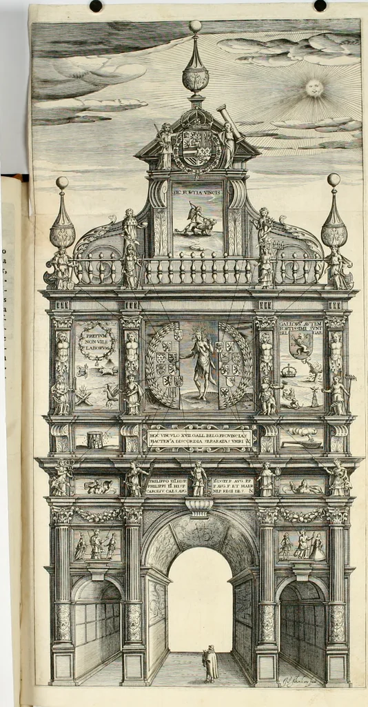 An illustration from Viagem da Catholica Real Magestade del Rey D. Filipe II N.S. ao Reyno de Portvgal e rellaçao do solene recebimento que nelle se lhe fez S. Magestade a mandou, 1621, leaf 89