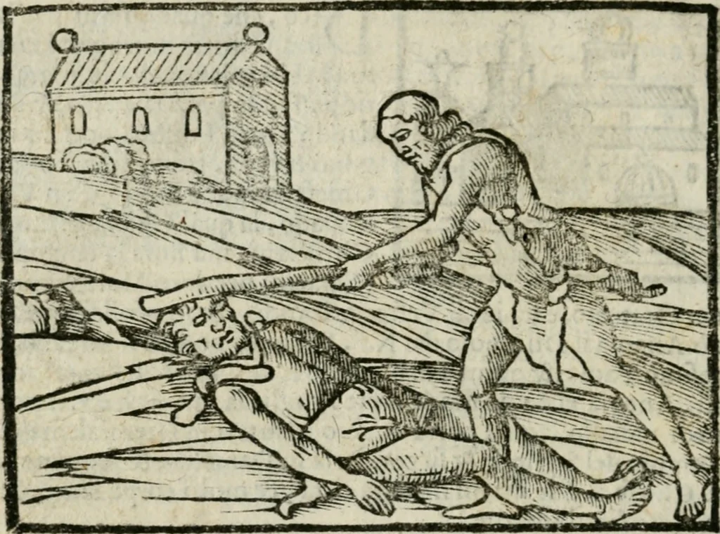 An illustration from Viaggio da Venetia al Santo Sepolcro, et al monte Sinai; col dissegno delle città, castelli, ville, chiese, monasterij, isole, porti, & fiumi, che sin là si ritrouano; et vna breue regola di quanto si dee osseruar nel detto viaggio, e quel che si paga da luoco à luoco, sì di dacij, come d'altre cose, 1606, leaf 131