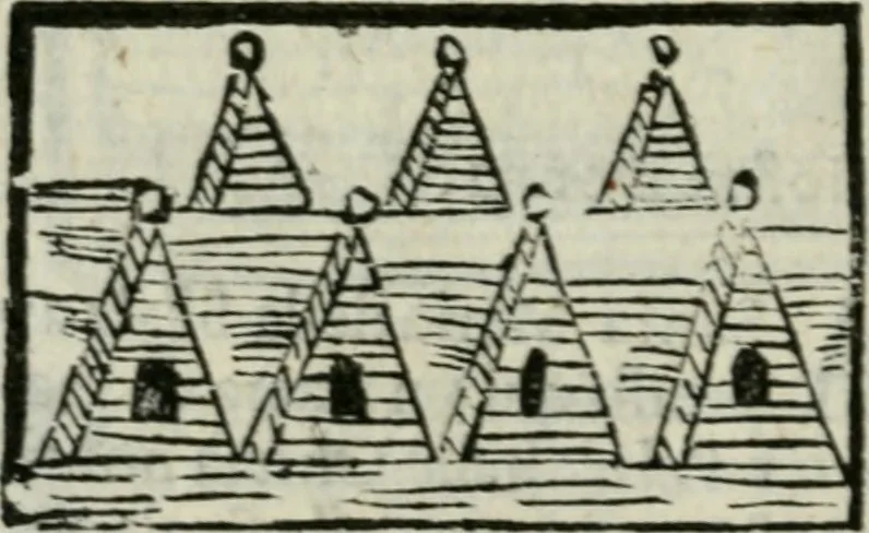 An illustration from Viaggio da Venetia al Santo Sepolcro, et al monte Sinai; col dissegno delle città, castelli, ville, chiese, monasterij, isole, porti, & fiumi, che sin là si ritrouano; et vna breue regola di quanto si dee osseruar nel detto viaggio, e quel che si paga da luoco à luoco, sì di dacij, come d'altre cose, 1606, leaf 153