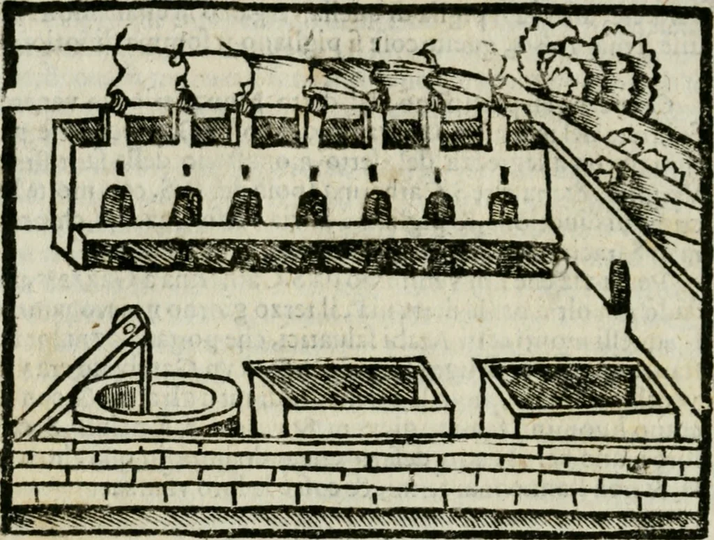 An illustration from Viaggio da Venetia al Santo Sepolcro, et al monte Sinai; col dissegno delle città, castelli, ville, chiese, monasterij, isole, porti, & fiumi, che sin là si ritrouano; et vna breue regola di quanto si dee osseruar nel detto viaggio, e quel che si paga da luoco à luoco, sì di dacij, come d'altre cose, 1606, leaf 171