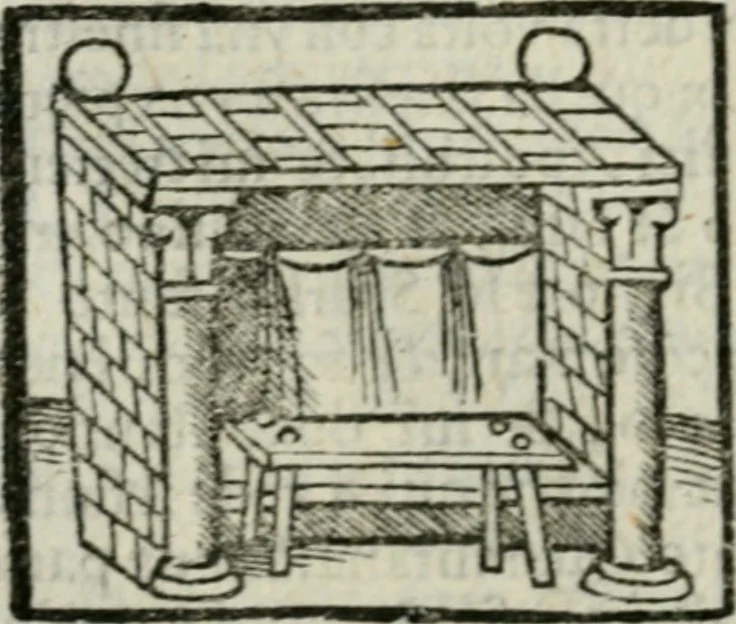 An illustration from Viaggio da Venetia al Santo Sepolcro, et al monte Sinai; col dissegno delle città, castelli, ville, chiese, monasterij, isole, porti, & fiumi, che sin là si ritrouano; et vna breue regola di quanto si dee osseruar nel detto viaggio, e quel che si paga da luoco à luoco, sì di dacij, come d'altre cose, 1606, leaf 65