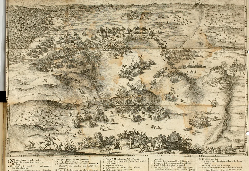 An illustration from Viaje del infante cardenal Don Fernando de Austria, desde 12. de abril 1632. que saliò de Madrid con Su Magestad D. Felipe IV. su hermano para la çiudad de Barçelona, hasta 4. de noviembre de 1634. que entrò en la de Bruselas, 1635, leaf 137
