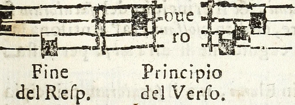 An illustration from Via retta della voce corale, 1671, leaf 130