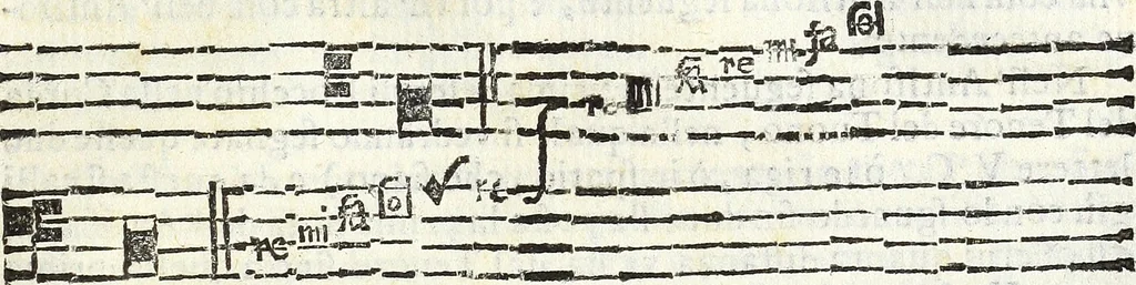An illustration from Via retta della voce corale, 1671, leaf 160