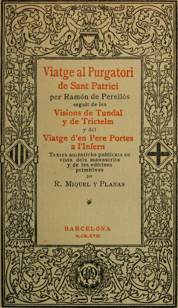 An illustration from Viatge al Purgatori de Sant Patrici, 1917, leaf 6