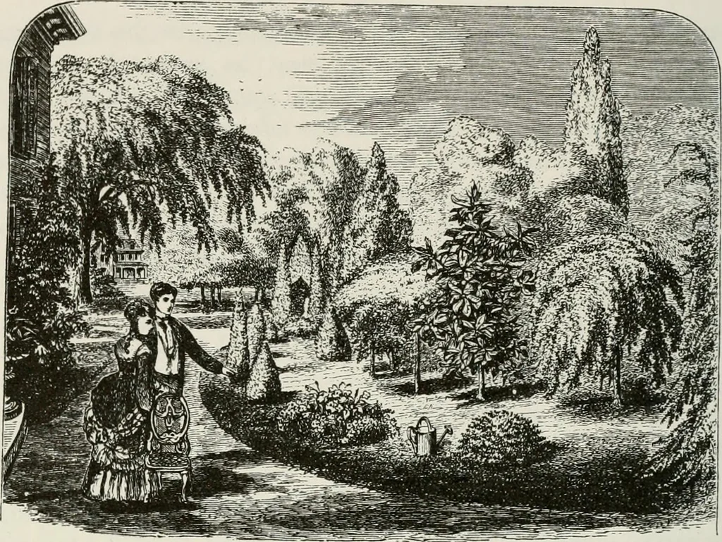 An illustration from Victorian gardens: The art of beautifying suburban home grounds, 1870, leaf 101