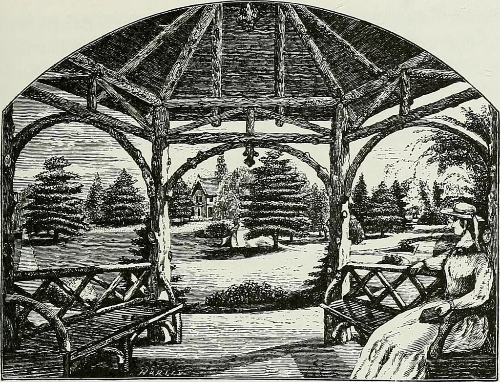 An illustration from Victorian gardens: The art of beautifying suburban home grounds, 1870, leaf 106