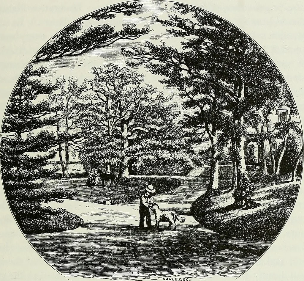 An illustration from Victorian gardens: The art of beautifying suburban home grounds, 1870, leaf 14