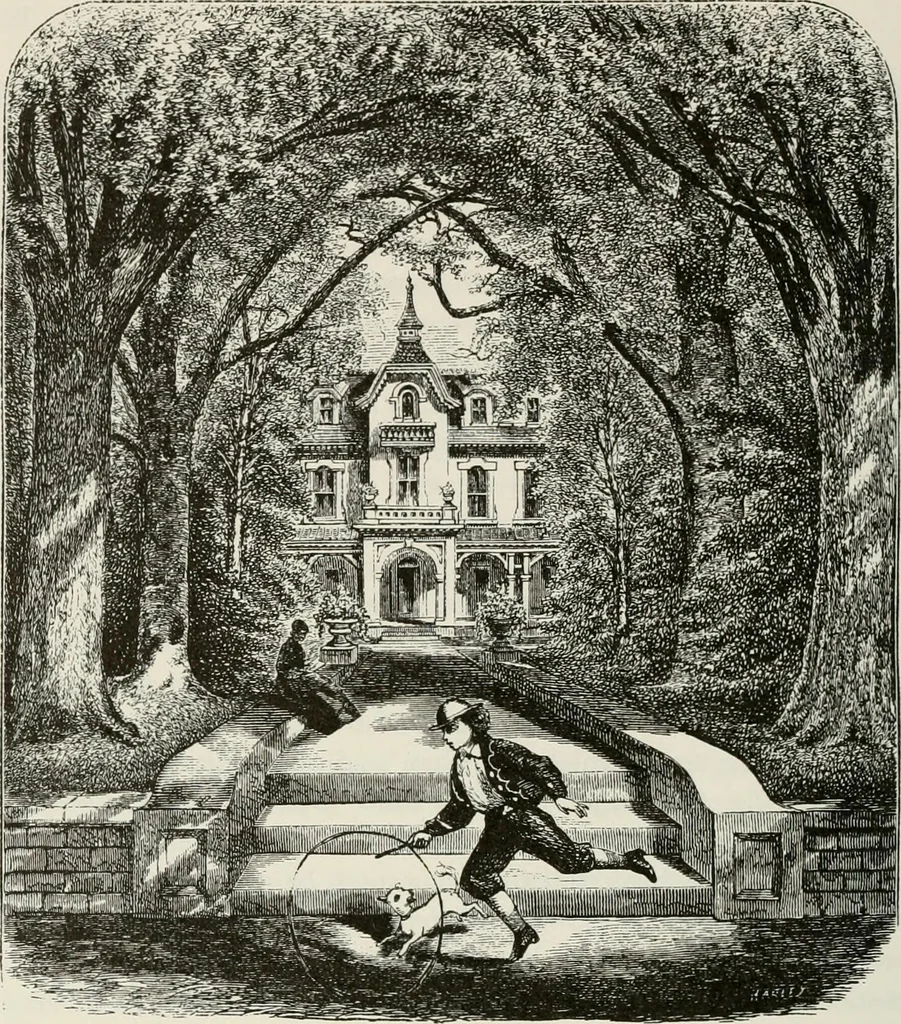 An illustration from Victorian gardens: The art of beautifying suburban home grounds, 1870, leaf 23