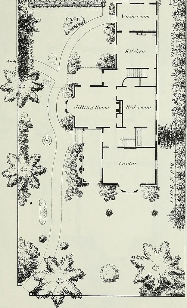 An illustration from Victorian gardens: The art of beautifying suburban home grounds, 1870, leaf 280