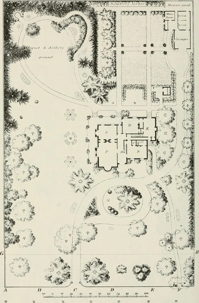 An illustration from Victorian gardens: The art of beautifying suburban home grounds, 1870, leaf 285