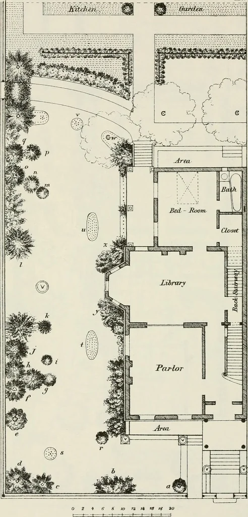 An illustration from Victorian gardens: The art of beautifying suburban home grounds, 1870, leaf 289