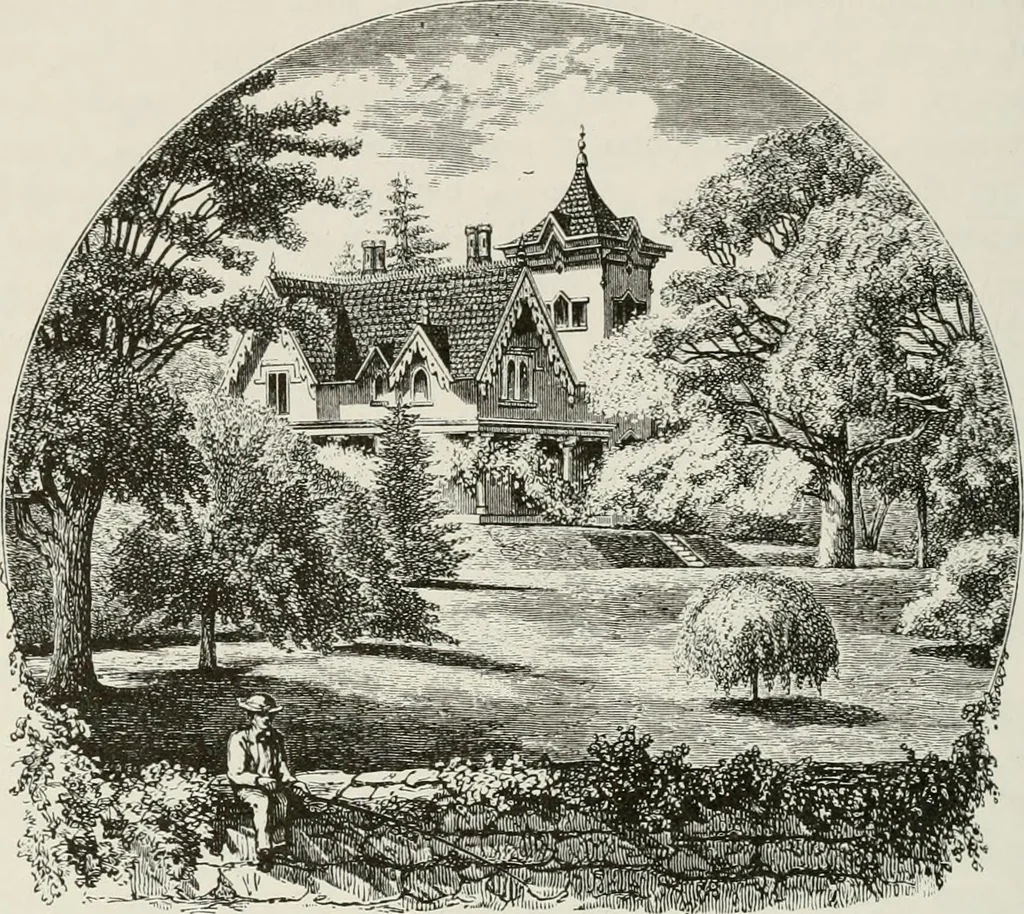 An illustration from Victorian gardens: The art of beautifying suburban home grounds, 1870, leaf 29
