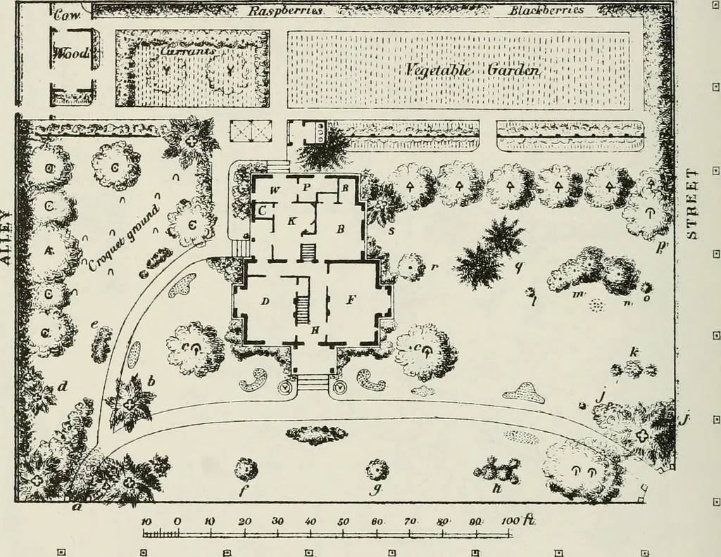 An illustration from Victorian gardens: The art of beautifying suburban home grounds, 1870, leaf 293