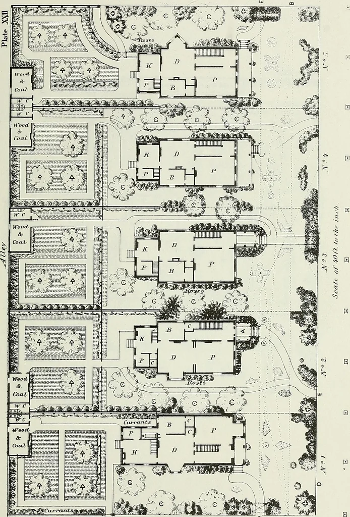 An illustration from Victorian gardens: The art of beautifying suburban home grounds, 1870, leaf 296
