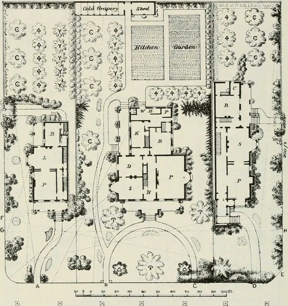 An illustration from Victorian gardens: The art of beautifying suburban home grounds, 1870, leaf 297