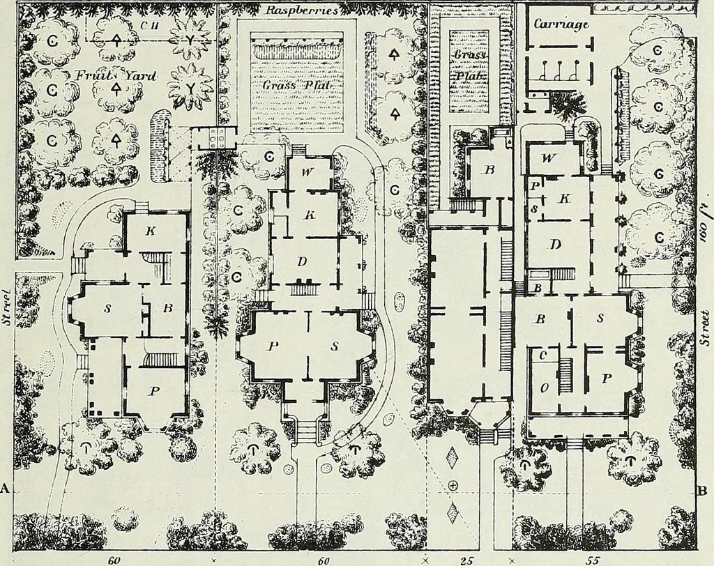 An illustration from Victorian gardens: The art of beautifying suburban home grounds, 1870, leaf 298