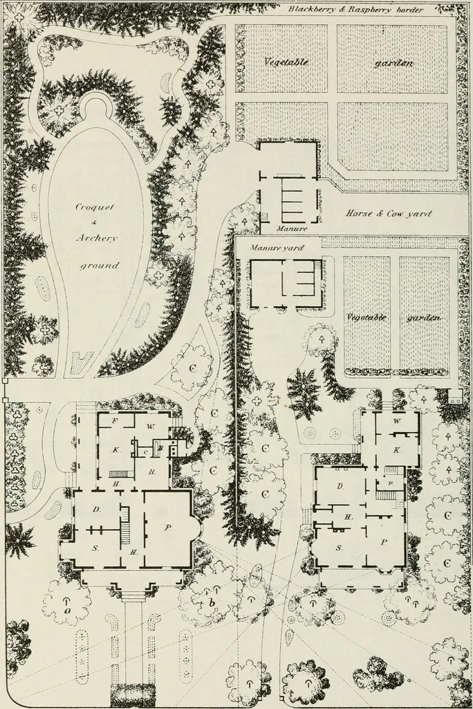An illustration from Victorian gardens: The art of beautifying suburban home grounds, 1870, leaf 299