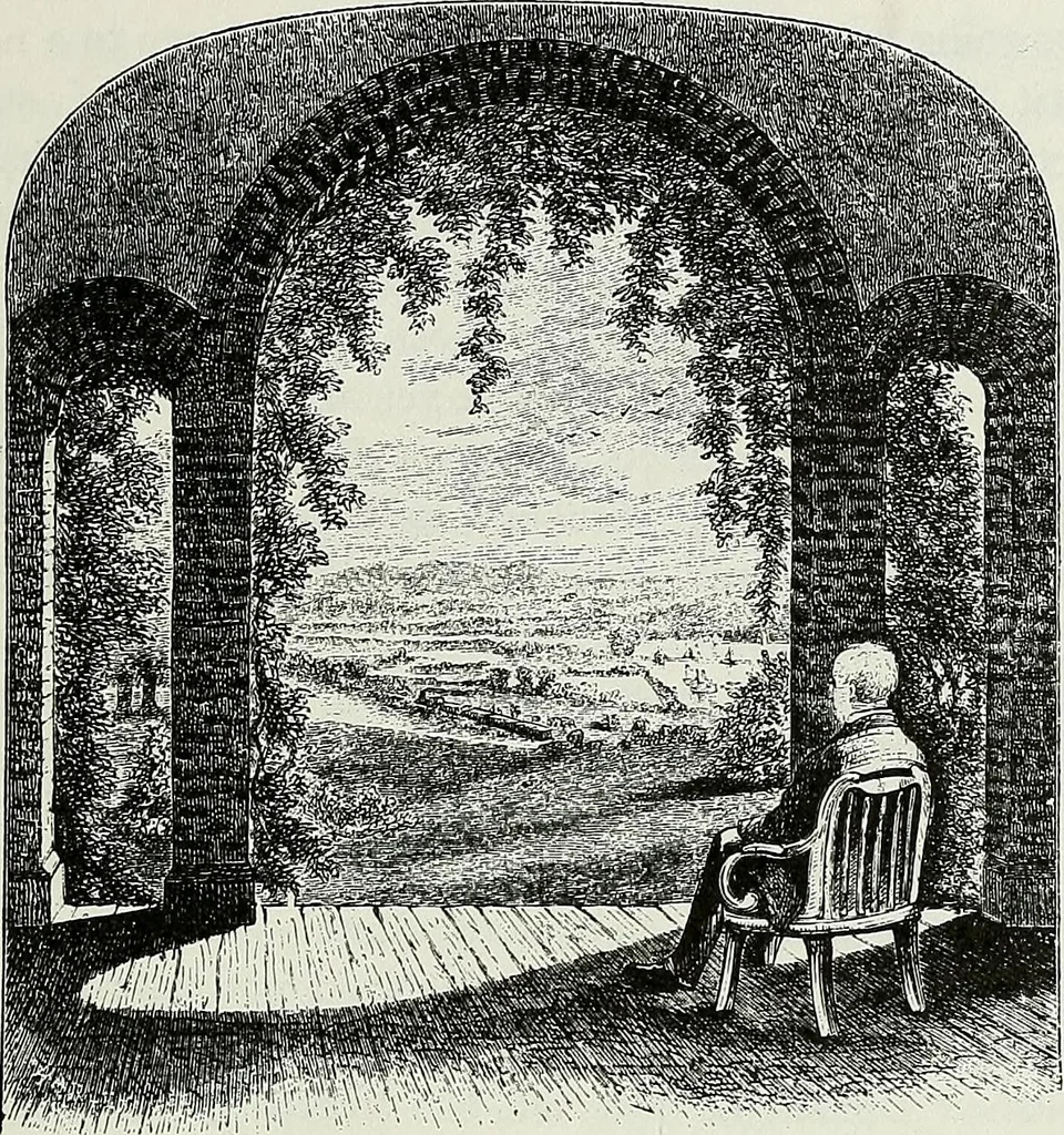 An illustration from Victorian gardens: The art of beautifying suburban home grounds, 1870, leaf 8
