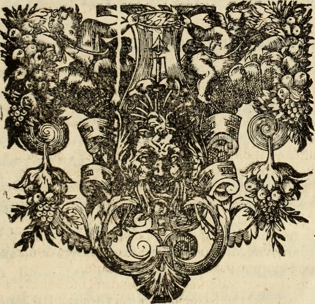 An illustration from Vida de la serenissima Infanta Doña Maria, hija delRey D. Manoel, 1675, leaf 416