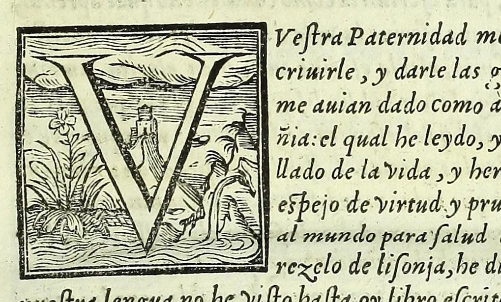 An illustration from Vida del .P. Ignacio de Loyola, fundador de la religion de la Compañia de Iesus: y de los padres maestro Diego Laynez, y Francisco de Borja ... En las quales se contiene su fundacion, progresso, y aumento, hasta el año de 1572. Escritas por el padre Pedro de Ribadeneyra, 1593, leaf 13