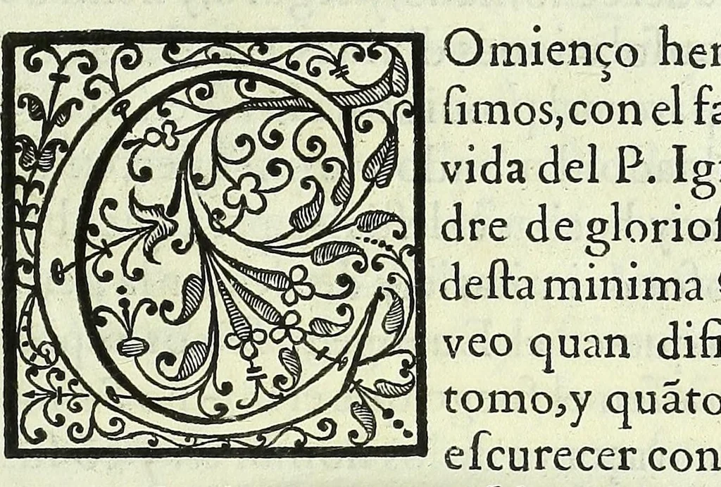 An illustration from Vida del .P. Ignacio de Loyola, fundador de la religion de la Compañia de Iesus: y de los padres maestro Diego Laynez, y Francisco de Borja ... En las quales se contiene su fundacion, progresso, y aumento, hasta el año de 1572. Escritas por el padre Pedro de Ribadeneyra, 1593, leaf 17