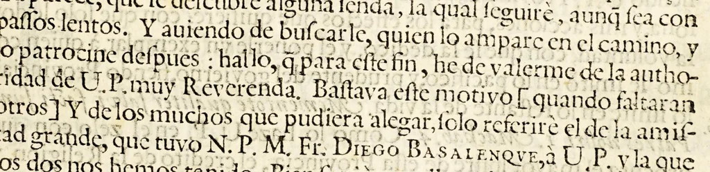 An illustration from Vida del venerable P. y exemplarissimo varon, el M. F. Diego Basalenque ... de San Nicolas de Michoacan, de la orden de N.P. San Agustin., 1664, leaf 5