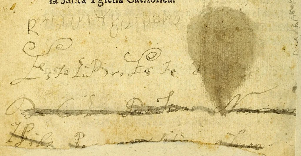 An illustration from Vida, virtudes, trabajos fabores, y milagros de la Ven. M. sor Maria de Jesus Angelopolitana religiosa en el insigne Convento de la Limpia Concepcion de la Ciudad de los Angeles, en la Nueva España; y natural de ella ..., 1683, leaf 556