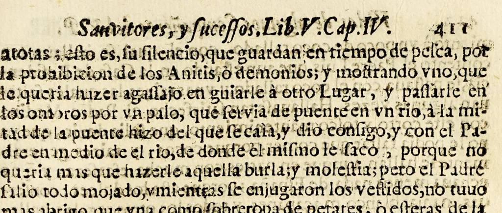 An illustration from Vida, y martyrio de el venerable padre Diego Luis de Sanuitores, : de la Compañia de Iesus, primer apostol de las islas Marianas, y sucessos de estas islas, desde el año de mil seiscientos y sesenta y ocho, asta el de mil seiscientos y ochenta y vno., 1683, leaf 431