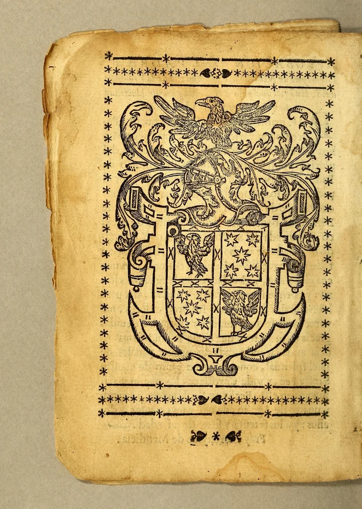 An illustration from Vida y milagros del bien auenturado Sanct Antonio de Padua : primer predicador general de la Orden del seraphico P.S. Fra[n]cisco : a quien el papa Grego. 9. por la alteza de su sabiduria, y excelente doctrina, llamò Archa Testamenti., 1605, leaf 14