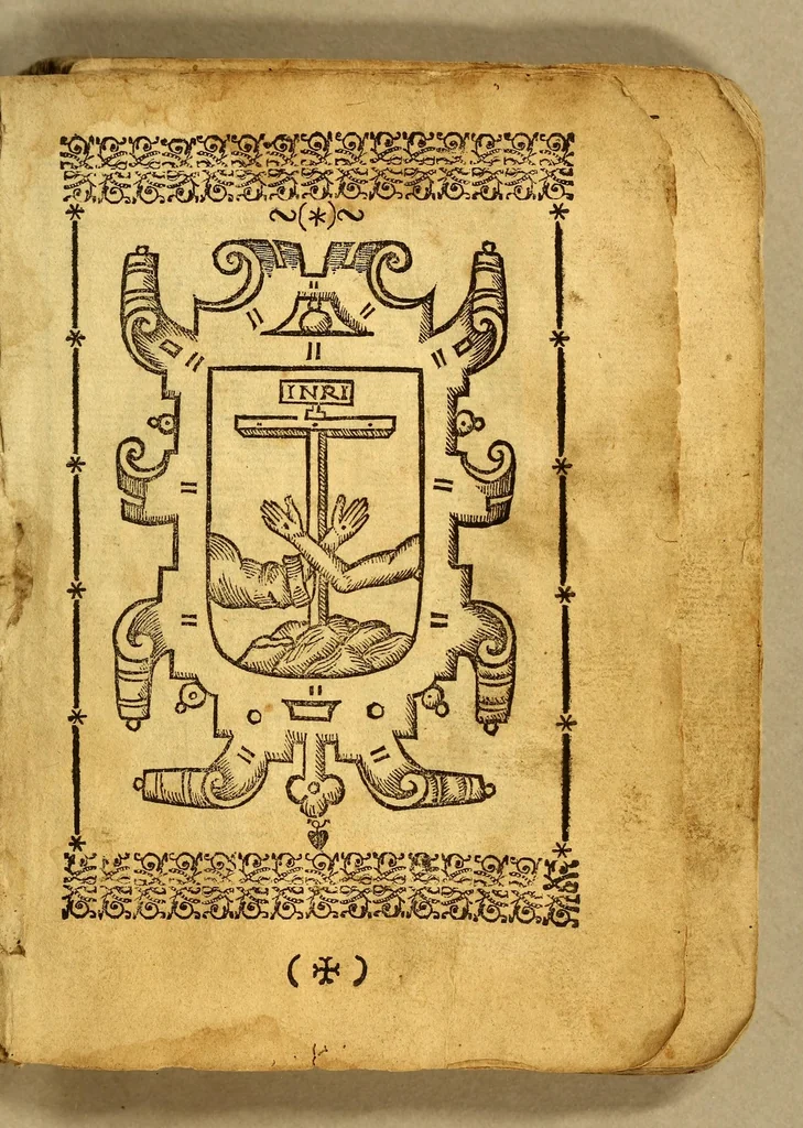 An illustration from Vida y milagros del bien auenturado Sanct Antonio de Padua : primer predicador general de la Orden del seraphico P.S. Fra[n]cisco : a quien el papa Grego. 9. por la alteza de su sabiduria, y excelente doctrina, llamò Archa Testamenti., 1605, leaf 19